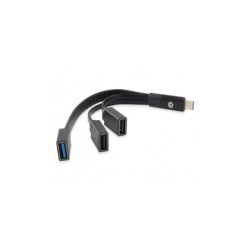 Conceptronic Hubbies Extensor de USB-C a 2 Puertos USB-A 2.0 y 1 Puerto USB-A 3.0 - 2X 480Mbps 1X 5Gbps - Negro