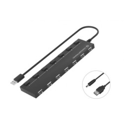 Conceptronic Hub USB-A 2.0 con 7x USB-A 2.0 - Interruptores de Encendido Individuales - Base Imantada