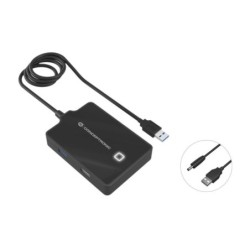 Conceptronic Hub USB-A 3.0 con 1x USB-A 3.0 y 3x USB-A 2.0 - Cable de 0.90m