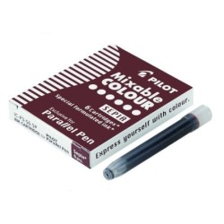 Pilot Pack de 6 Recargas para Pluma Estilografica Parallel - Capacidad 1ml - Color Sepia