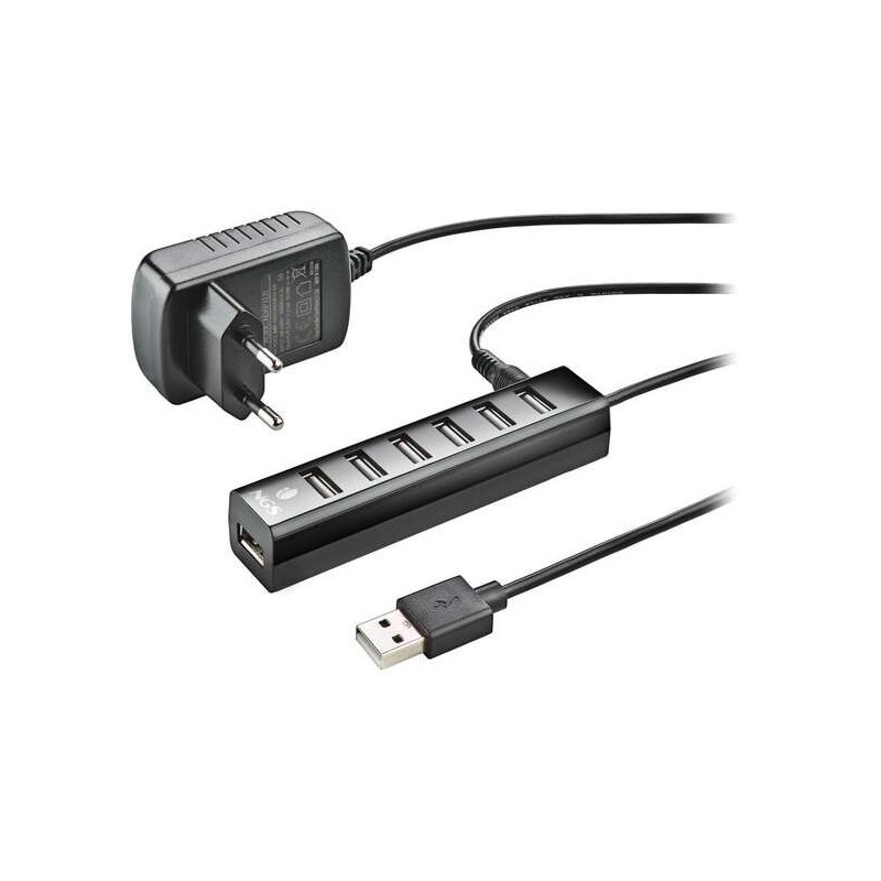Hub NGS Ihub7 Tiny USB 2.0 - 7 Porte USB 2.0 - Alimentatore - Velocità fino a 480Mbps Hub NGS Ihub7 Tiny USB 2.0 - 7 Porte USB 2.0 - Alimentatore - Velocità fino a 480Mbps
