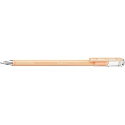 Pentel Hybrid Milky Penna a sfera - Punta fine 0,8 mm - Tratto 0,4 mm - Inchiostro gel opaco - Colore arancione pastello 12pz 12
