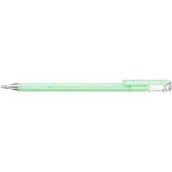 Pentel Hybrid Milky Penna a sfera - Punta fine 0,8 mm - Tratto 0,4 mm - Inchiostro gel opaco - Colore verde pastello 12pz 12pz