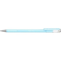 Pentel Hybrid Milky Penna a sfera - Punta fine 0,8 mm - Tratto 0,4 mm - Inchiostro gel opaco - Colore blu pastello 12pz 12pz