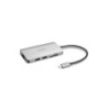 Hub USB-C Kensington UH1400P 3x USB 3.2, 1x USB-C fino a 85 W, 1x HDMI 2.0, lettore SD, lettore MicroSD - Colore argento