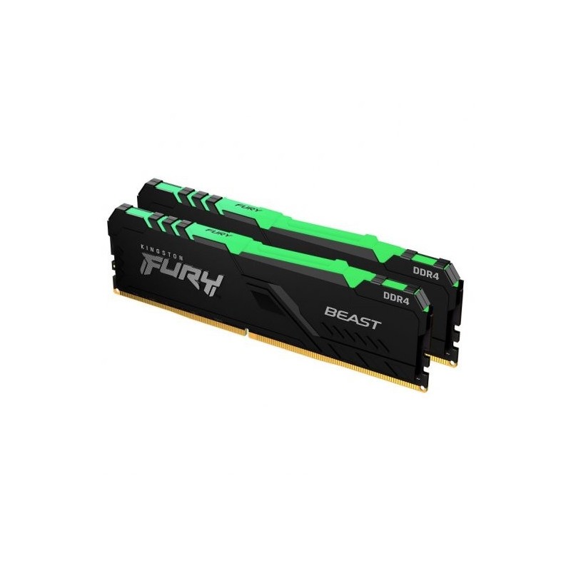 Kingston Fury Beast RGB Memoria RAM DDR4 3200MHz 32GB (2x16GB) CL16 - Iluminacion RGB Kingston Fury Beast RGB Memoria RAM DDR4 3200MHz 32GB (2x16GB) CL16 - Iluminacion RGB