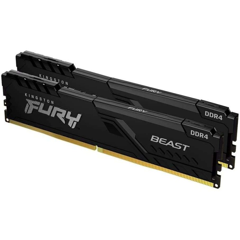 Memoria RAM Kingston Fury Beast DDR4 3200 MHz 16 GB (2x8 GB) CL16 Memoria RAM Kingston Fury Beast DDR4 3200 MHz 16 GB (2x8 GB) CL16