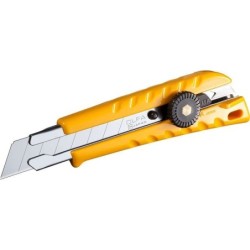 Taglierina Olfa L-1 con chiusura a cricchetto - Manico in plastica - Canale in acciaio inossidabile