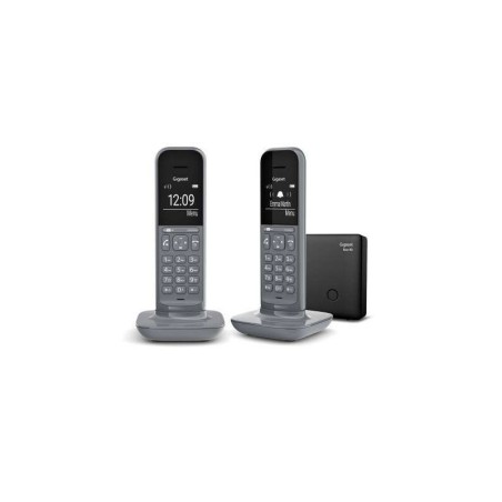 Telefono Cordless Gigaset CL390 Duo Dect - Schermo B/N - Controllo Volume - Colore Grigio