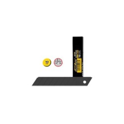 Olfa Pack de 10 Cuchillas de Respuesto Negras para Cutters Olfa - 8 Segmentos - Ancho 18mm