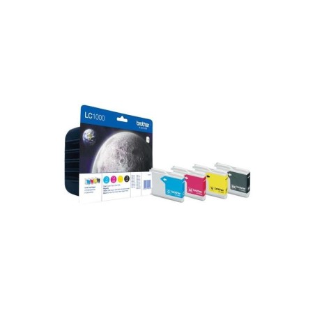 Confezione da 4 cartucce d'inchiostro originali Brother LC1000 - LC1000VALBP