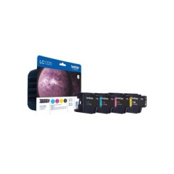 Brother LC1220 Pack de 4 Cartuchos de Tinta Originales - LC1220VALBP
