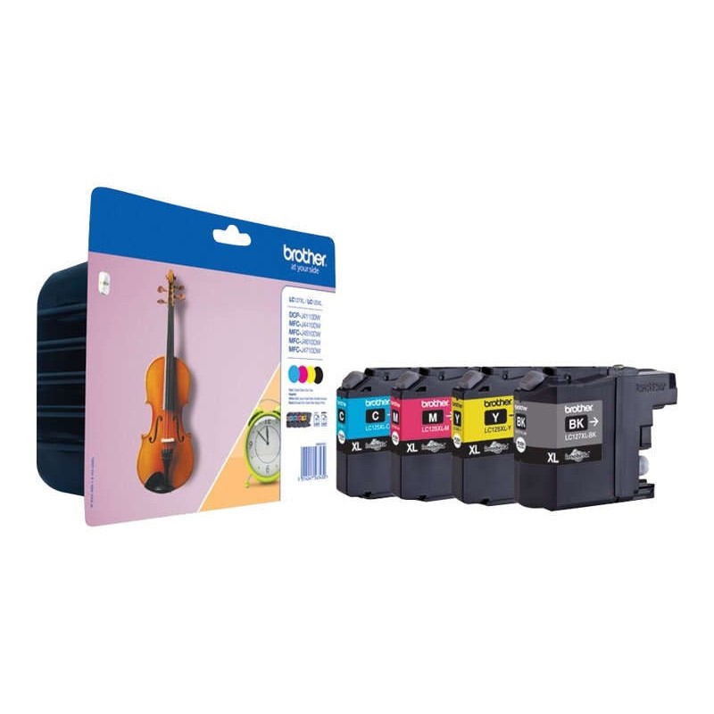 Confezione da 4 cartucce d'inchiostro originali Brother LC127XL/LC125XL - LC127XLVALBP Confezione da 4 cartucce d'inchiostro originali Brother LC127XL/LC125XL - LC127XLVALBP
