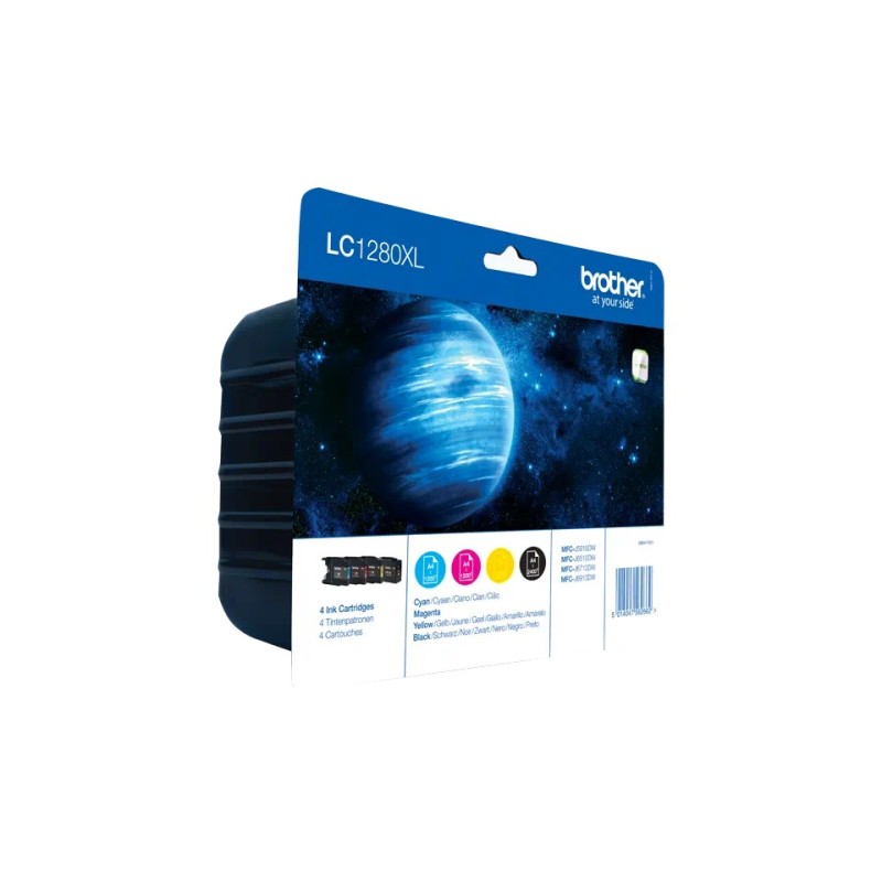 Confezione da 4 cartucce d'inchiostro originali Brother LC1280XL - LC1280XLVALBP Confezione da 4 cartucce d'inchiostro originali Brother LC1280XL - LC1280XLVALBP