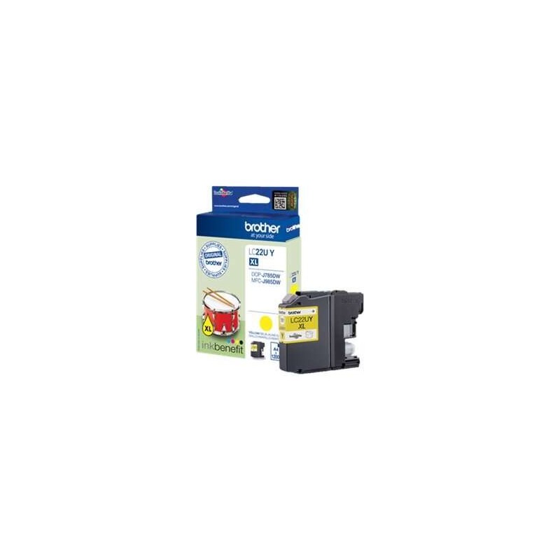Cartuccia d'inchiostro originale gialla Brother LC22U - LC22UYBP