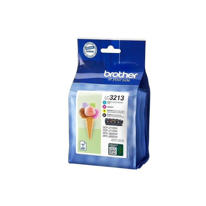 Brother LC3213 Pack de 4 Cartuchos de Tinta Originales - LC3213VAL Brother LC3213 Pack de 4 Cartuchos de Tinta Originales - LC3213VAL