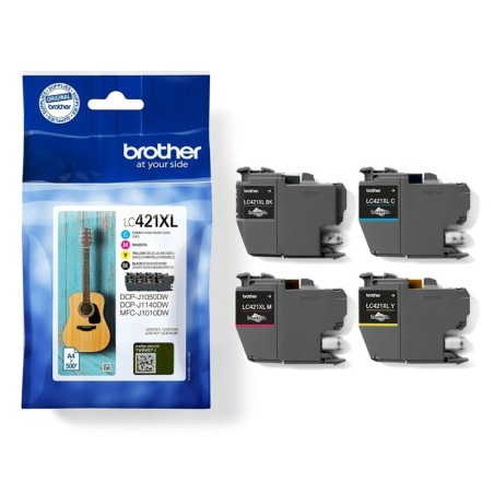 Brother LC421XL Confezione da 4 cartucce d'inchiostro originali - LC421XLVAL