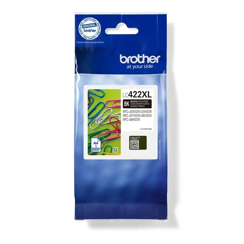 Cartuccia d'inchiostro originale nera Brother LC422XL - LC422XLBK Cartuccia d'inchiostro originale nera Brother LC422XL - LC422XLBK