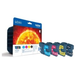 Brother LC980 Pack de 4 Cartuchos de Tinta Originales - LC980VALBP