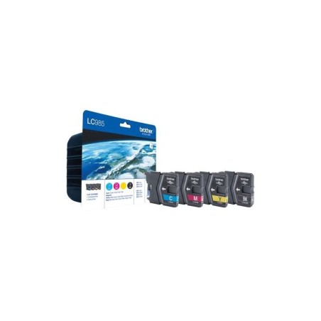 Confezione da 4 cartucce d'inchiostro originali Brother LC985 - LC985VALBP
