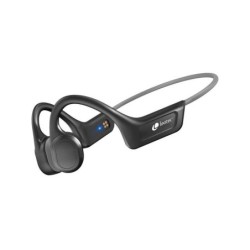 Leotec Run Pro Cuffie Sportive a Conduzione Ossea Bluetooth 5.3 - Batteria 230mAh - Resistenza IPX7 - Colore Nero/Grigio