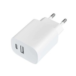 Leotec Cargador Universal Carga Rapida 1xUSB-C PD + 1x USB-A 20W