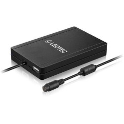 Caricabatterie Universale Automatico Leotec Slim per Laptop Notebook 90W + Hub USB - 12 Connettori Differenti