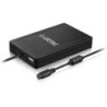 Caricabatterie Universale Automatico Leotec Slim per Laptop Notebook 90W + Hub USB - 12 Connettori Differenti