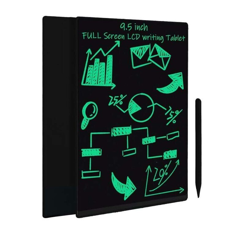 Leotec Nine Pizarra Digital LCD 9.5" de Tinta Electronica - Sin Luz Azul - Boton de Bloqueo - Lapiz Magnetico - Color Negro
