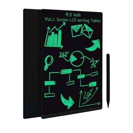 Leotec Nine Pizarra Digital LCD 9.5" de Tinta Electronica - Sin Luz Azul - Boton de Bloqueo - Lapiz Magnetico - Color Negro