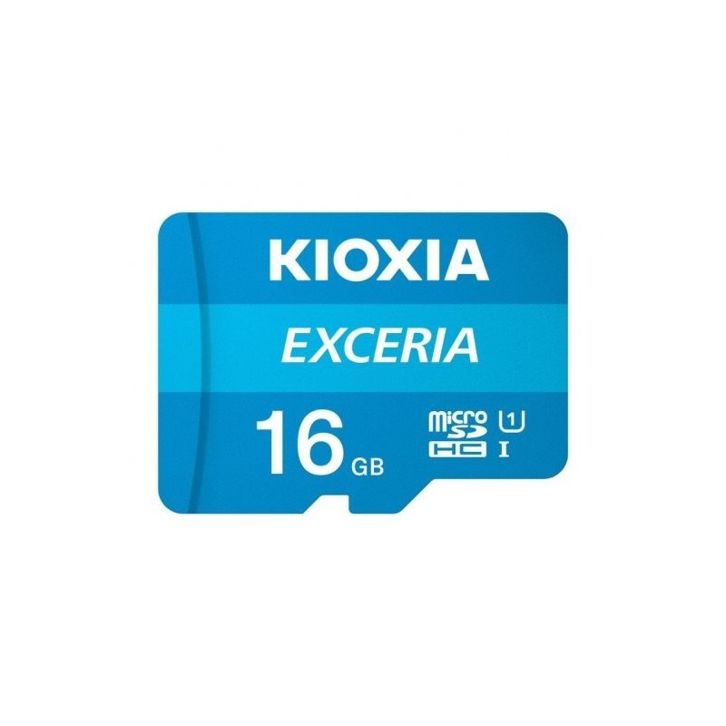 Scheda Micro SDHC Kioxia Exceria 16GB UHS-I Classe 10 con adattatore Scheda Micro SDHC Kioxia Exceria 16GB UHS-I Classe 10 con adattatore