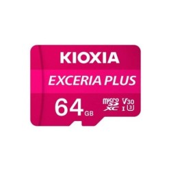 Kioxia Exceria Plus Tarjeta Micro SDXC 64GB UHS-I U3 V30 A1 Clase 10 con Adaptador