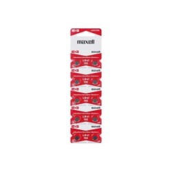 Maxell Pack de 10 Pilas Alcalinas de Boton LR41 1.5V