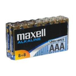 Confezione da 16 batterie alcaline Maxell LR03 AAA da 1,5 V