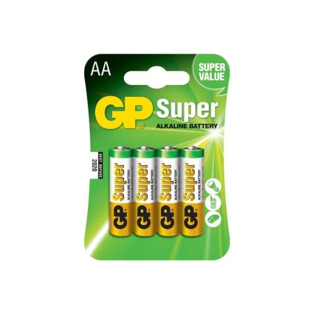 GP Confezione da 4 batterie super alcaline LR06 AA 1,5V