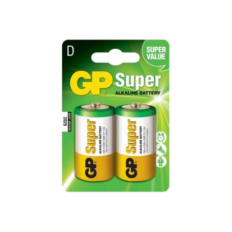 GP Pack de 2 Pilas Super Alcalinas LR20 D 1.5V