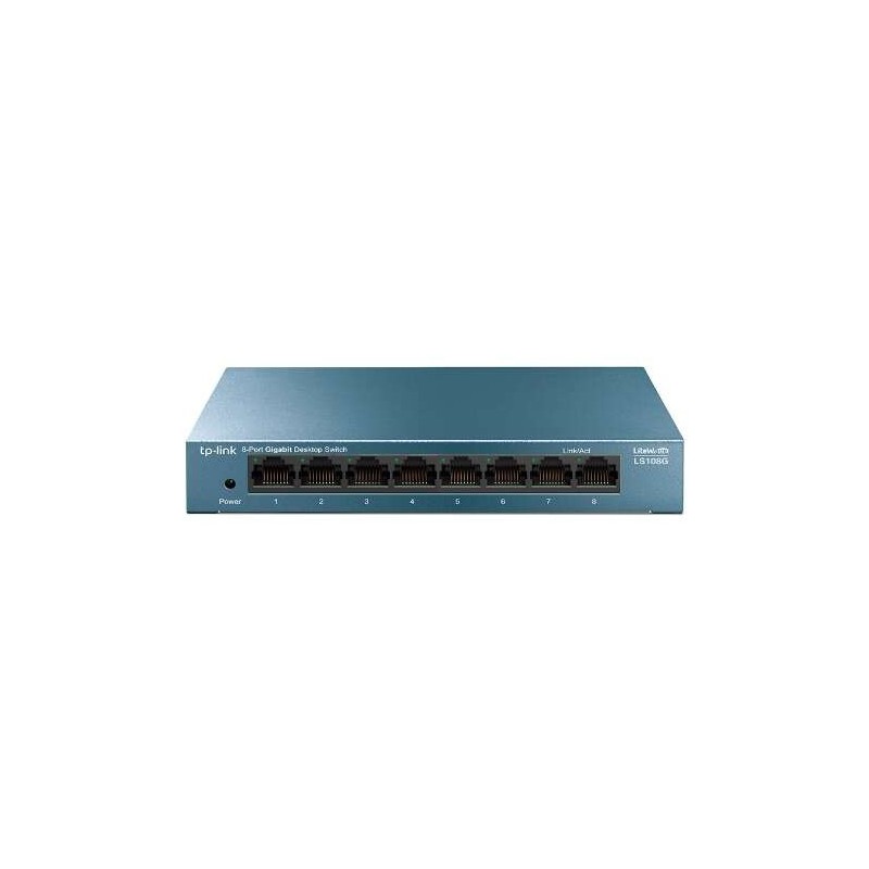 Tp-link Switch Sobremesa 8 Puertos 10/100/1000Mbps - Carcasa de Metal - Tecnologia Verde - Plug & Play - Color Gris Tp-link Switch Sobremesa 8 Puertos 10/100/1000Mbps - Carcasa de Metal - Tecnologia Verde - Plug & Play - Color Gris