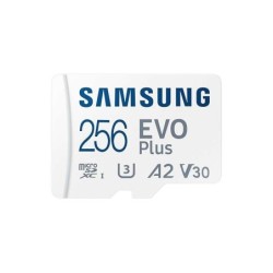 Scheda Micro SDXC Samsung EVO Plus 256 GB UHS-I U3 Classe 10 con adattatore