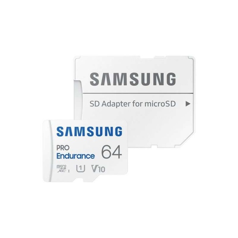 Samsung Pro Endurance Tarjeta Micro SDXC 64GB UHS-I V10 con Adaptador