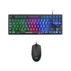 Mars Gaming Pack Formato TKL Tastiera + Mouse 3200dpi 6 Pulsanti - Connettività USB - Illuminazione RGB - Antighosting