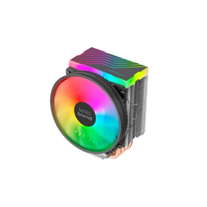 Mars Gaming MCPU44 Doppia ventola CPU da 110 mm con dissipatore a 4 tubi di calore - Illuminazione ARGB - Velocità massima. 1600 Mars Gaming MCPU44 Doppia ventola CPU da 110 mm con dissipatore a 4 tubi di calore - Illuminazione ARGB - Velocità massima. 1600