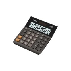 Calcolatrice da tavolo Casio MH-12 - Schermo LCD extra large a 12 cifre - Solare e batteria - Nero