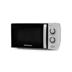 Orbegozo Mi 2118 Microondas - Capacidad 20L - Potencia 700W - 6 Niveles de Potencia - Temporizador 30min - Color Plata