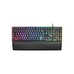 Tastiera ibrida USB Mars Gaming MK320 - Retroilluminazione LED RGB - Poggiapolsi imbottito - Anti-ghosting - Cavo da 1,50 m
