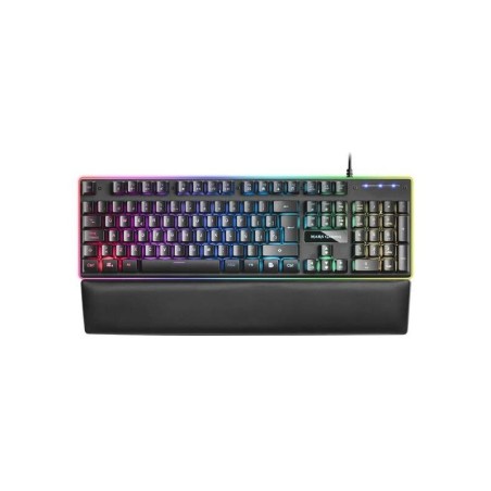 Mars Gaming MK320 Teclado Hibrido USB - Retroiluminacion LED RGB - Reposamuñecas Acolchado - Antighosting - Cable de 1.50m