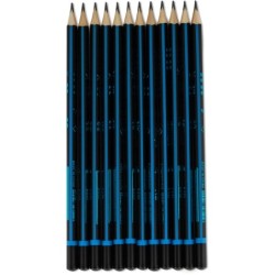 MKtape Pack de 12 Lapices de Grafito Triangulares - Mina 2.00mm HB - Resistencia a la Rotura