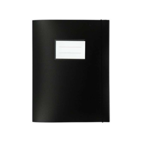 Mktape Carpeta para Proyectos con Gomas - Tamaño A4 - Fabricada en Propileno - Color Negro