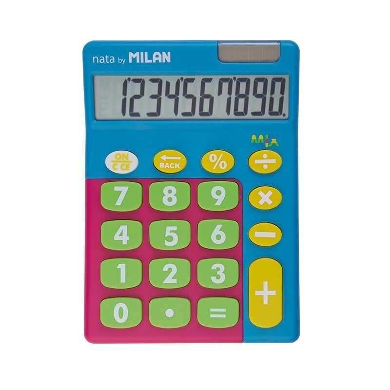 Milan Calculadora de Sobremesa 10 Digitos Mix - Teclas Grandes - Tecla Rectificacion Entrada de Datos - Apagado Automatico Milan Calculadora de Sobremesa 10 Digitos Mix - Teclas Grandes - Tecla Rectificacion Entrada de Datos - Apagado Automatico