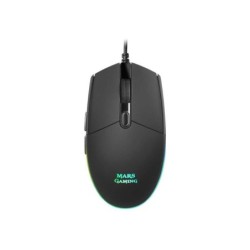 Mouse da gioco USB Mars Gaming MMG 3200 dpi - 6 pulsanti - Illuminazione LED RGB - Utilizzo per destrimani - Cavo da 1,60 m