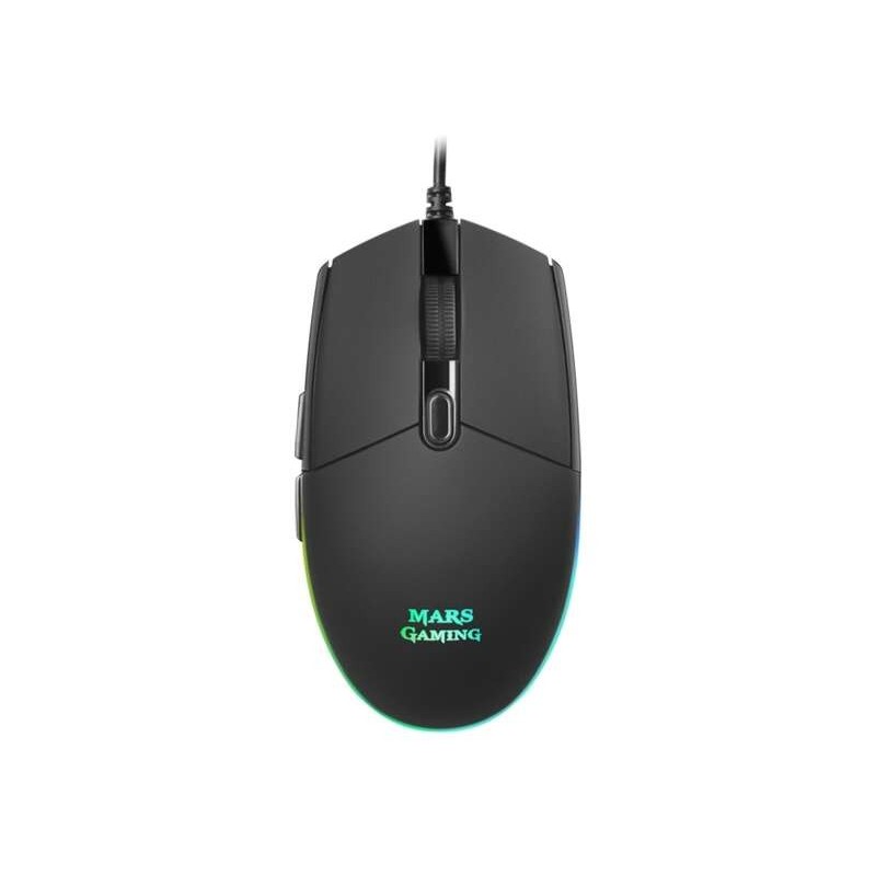 Mouse da gioco USB Mars Gaming MMG 3200 dpi - 6 pulsanti - Illuminazione LED RGB - Utilizzo per destrimani - Cavo da 1,60 m Mouse da gioco USB Mars Gaming MMG 3200 dpi - 6 pulsanti - Illuminazione LED RGB - Utilizzo per destrimani - Cavo da 1,60 m